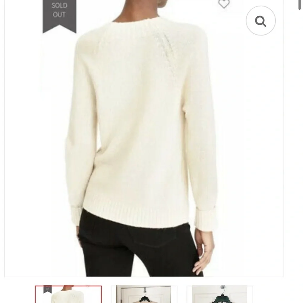 J. CREW | Ivory Sweater w/ Jeweled Buttons